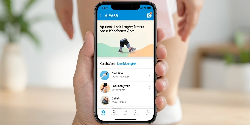 Tampilan antarmuka AIFA66 yang modern dan user-friendly untuk manfaat Lacak Langkah.