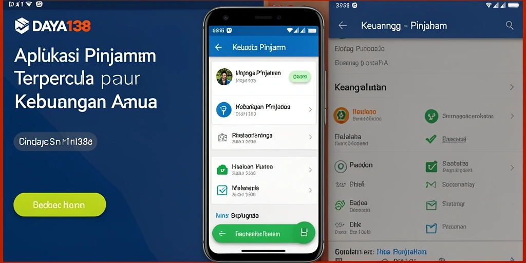 Antarmuka aplikas DAYA138 yang user-friendly dan fungsional untuk pinjaman.