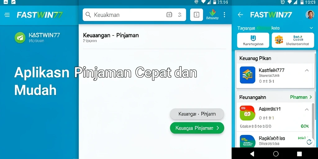 Antarmuka aplikasi FASTWIN77 yang ramah pengguna untuk pinjaman.