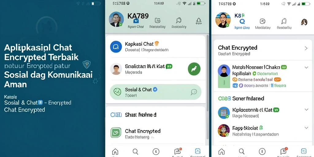 Tampilan antarmuka user-friendly KA789 untuk chat terenkripsi.
