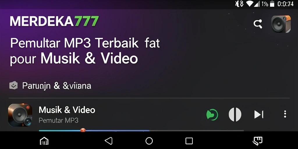 Antarmuka aplikasi MERDEKA777 yang modern dan fungsional.