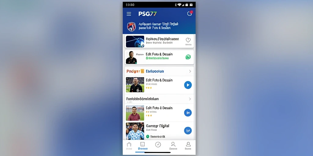 Antarmuka PSG77 yang intuitif untuk pengeditan gambar digital.