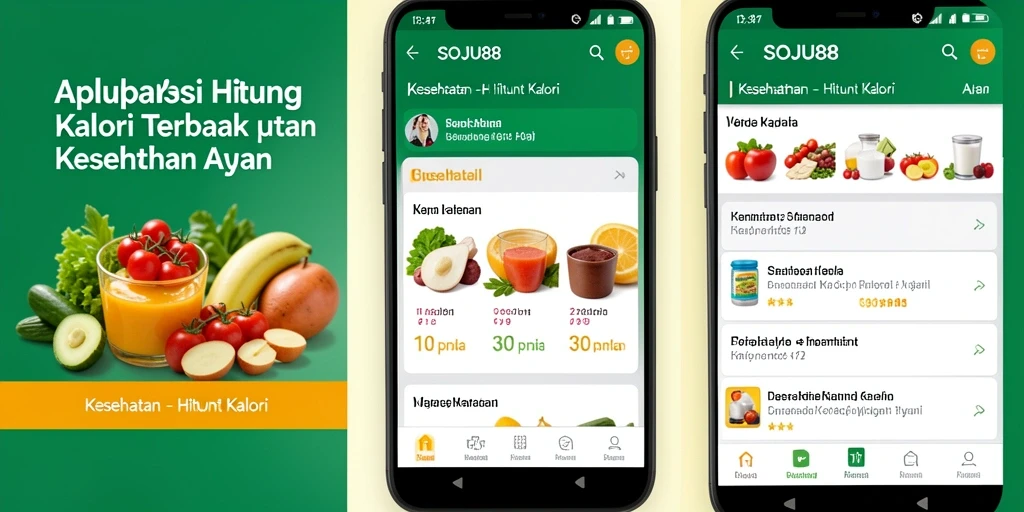 Antarmuka SOJU88 yang menarik dan fungsional untuk melacak kalori.
