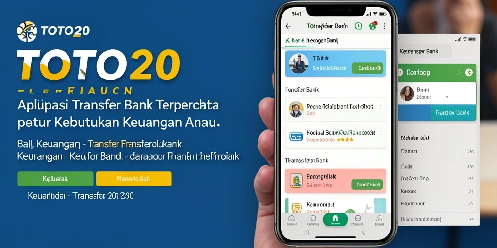 Antarmuka TOTO20 yang sederhana dan fungsional untuk transfer bank.