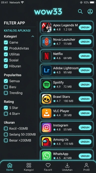 Aplikasi Populer & Kanal Uji di wow33 — Pusat Akses Terpercaya